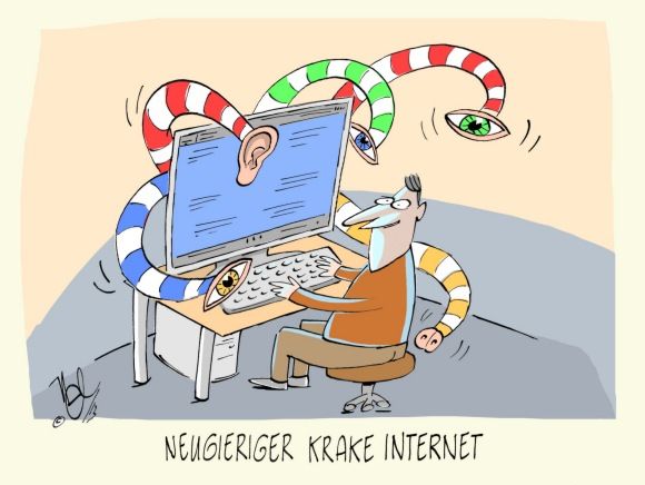 neugieriger krake internet