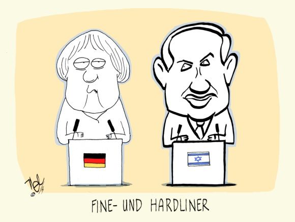 merkel netanjahu hardliner