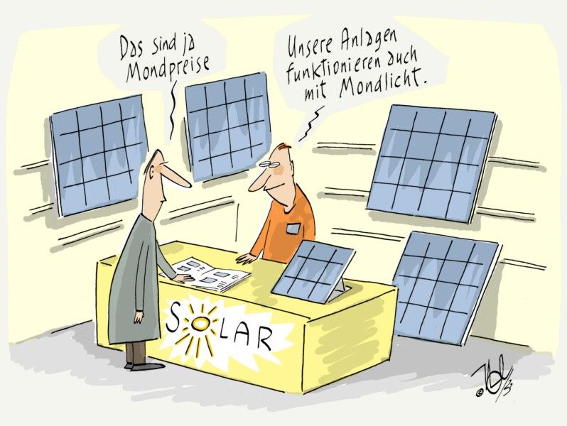 alternativ energie strom solar anlage photovoltaik preise mond licht