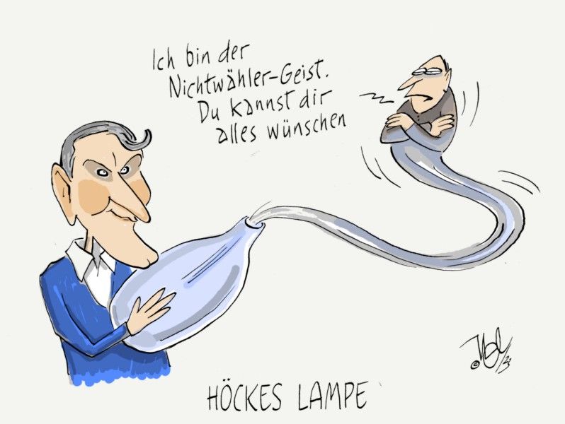 höcke lampe nichtwähler geist alles wünschen